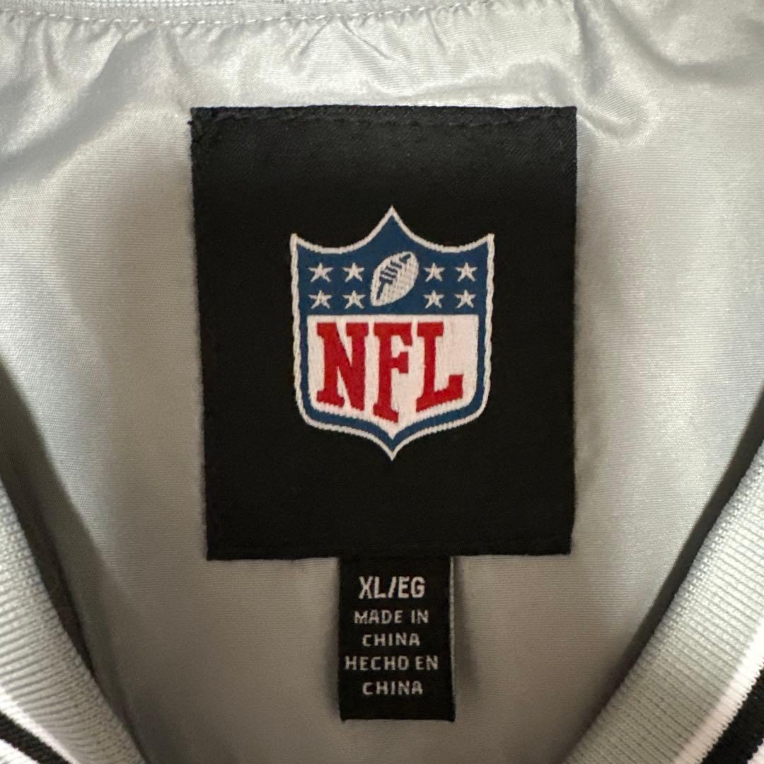 NFL RAIDERS グレー ナイロンジャケット XL