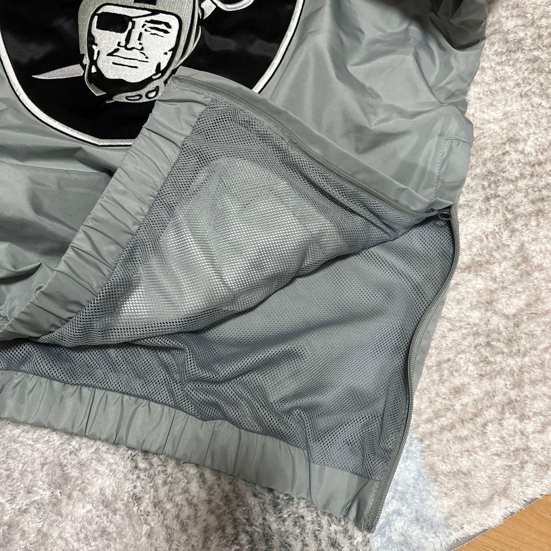NFL RAIDERS グレー ナイロンジャケット XL