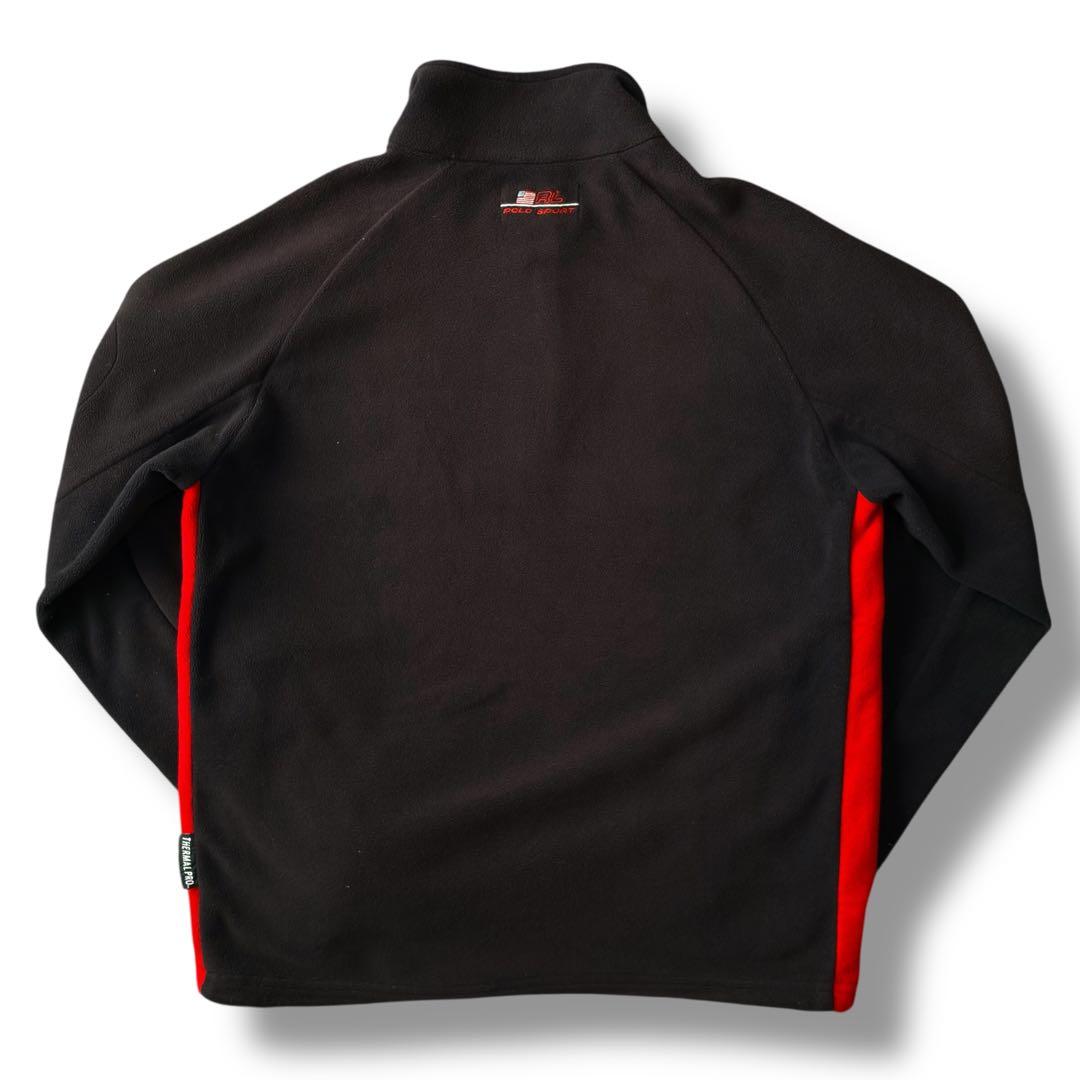 90s POLO SPORT“ブラック“フリース プルオーバー ラルフローレン