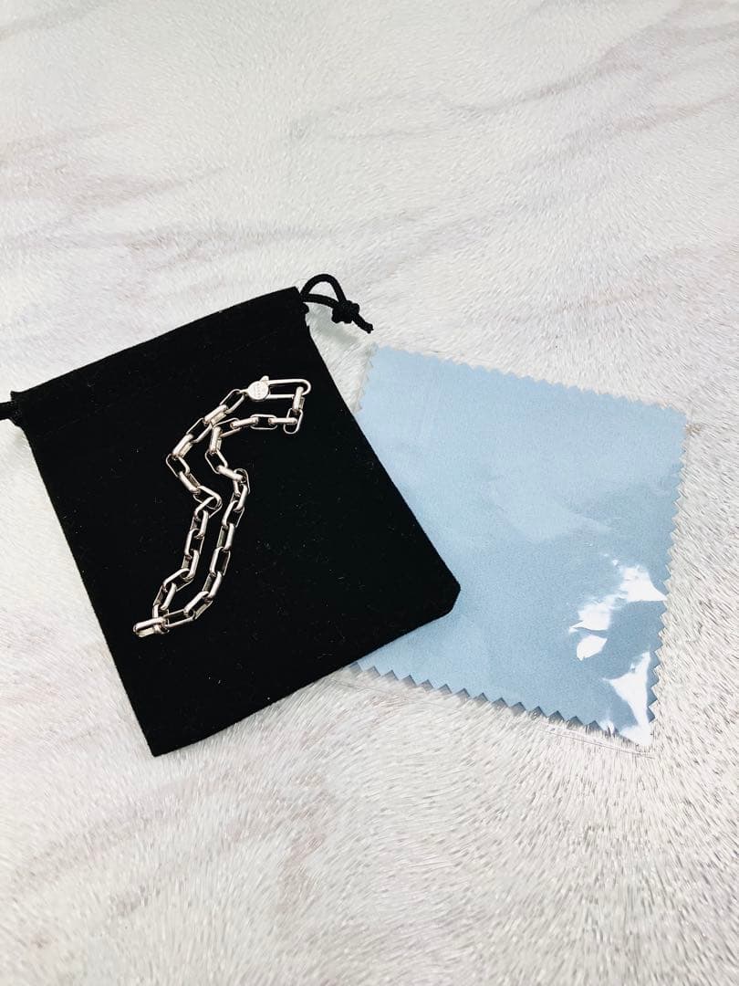 【超美品】GUCCI レクタングル チェーン ブレスレット 男女兼用　SV925