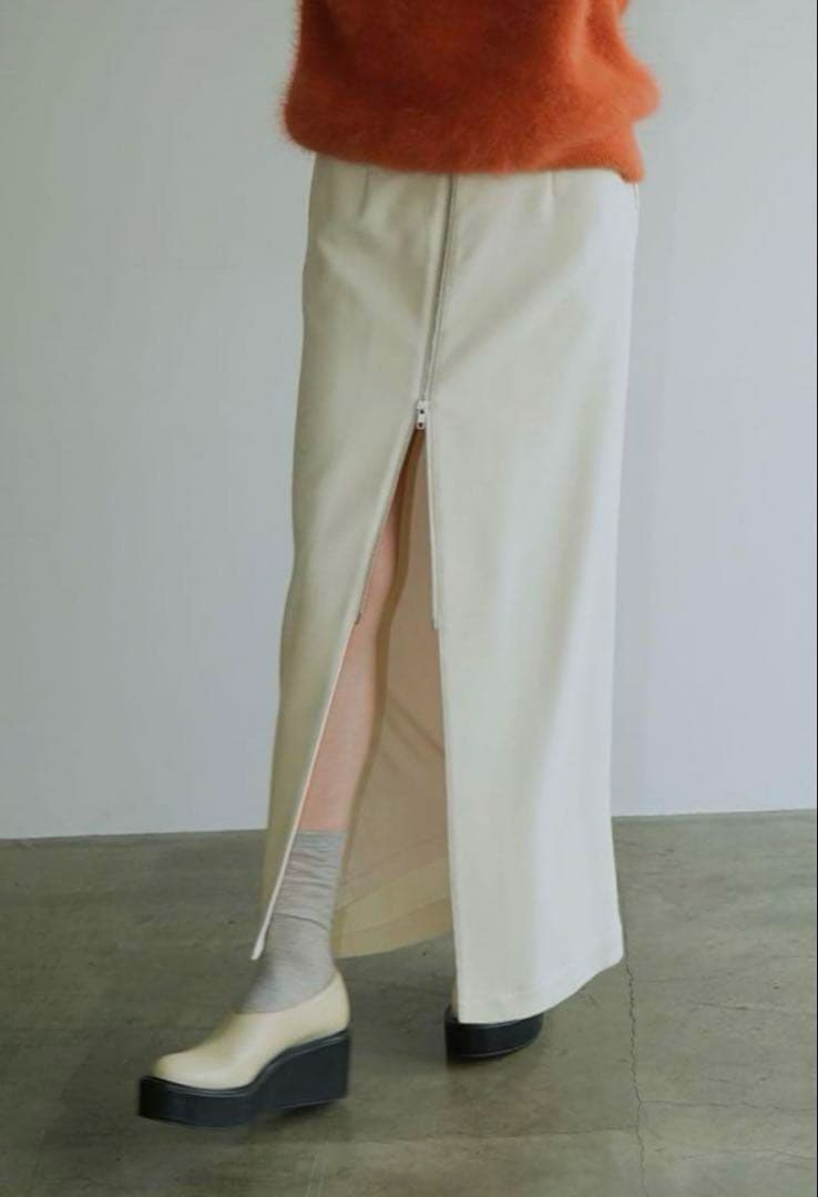 CLANE ZIP STRAIGHT SKIRT/ジップストレートスカート
