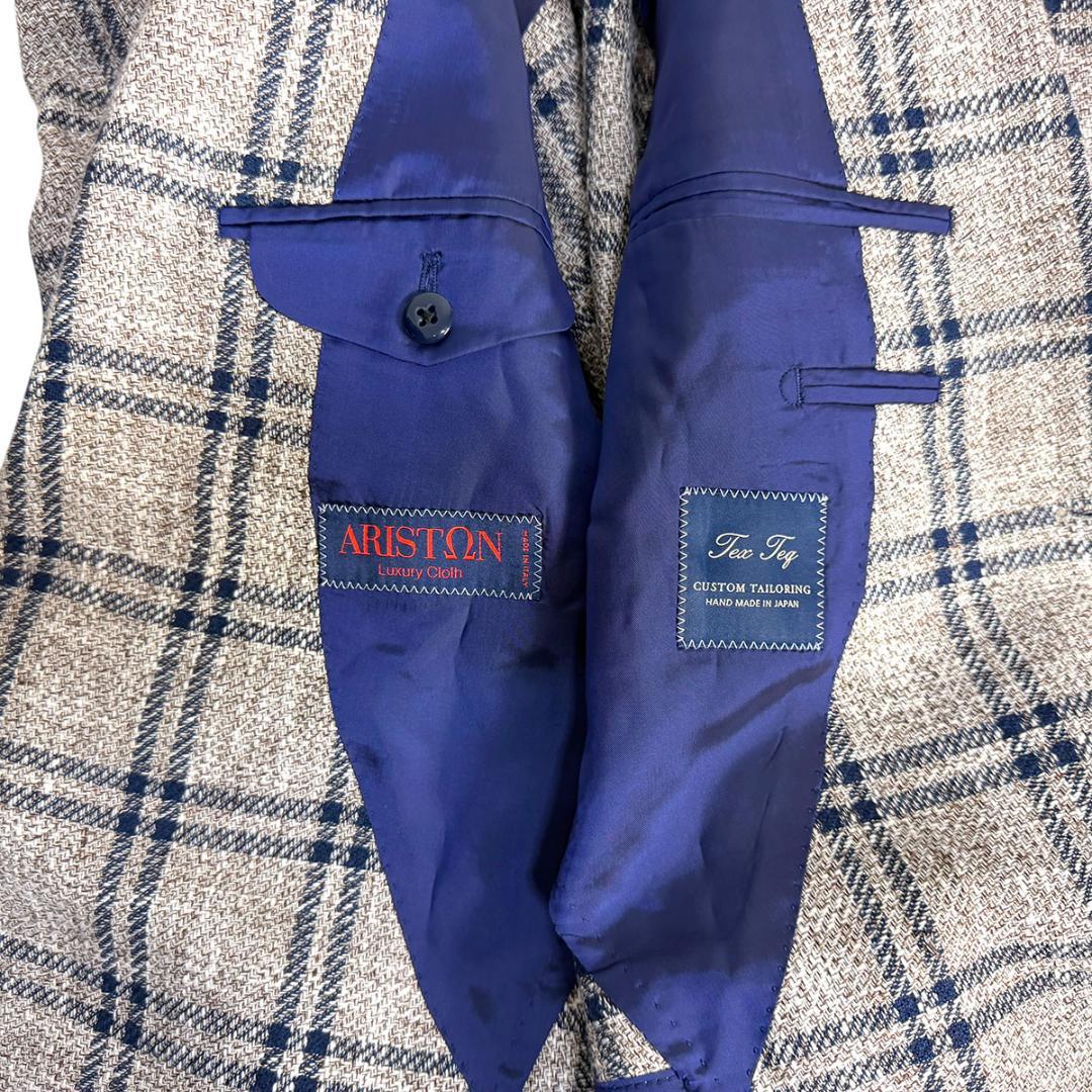 J5093美品 tex teq ARISTON生地リネンサマーツイードジャケット