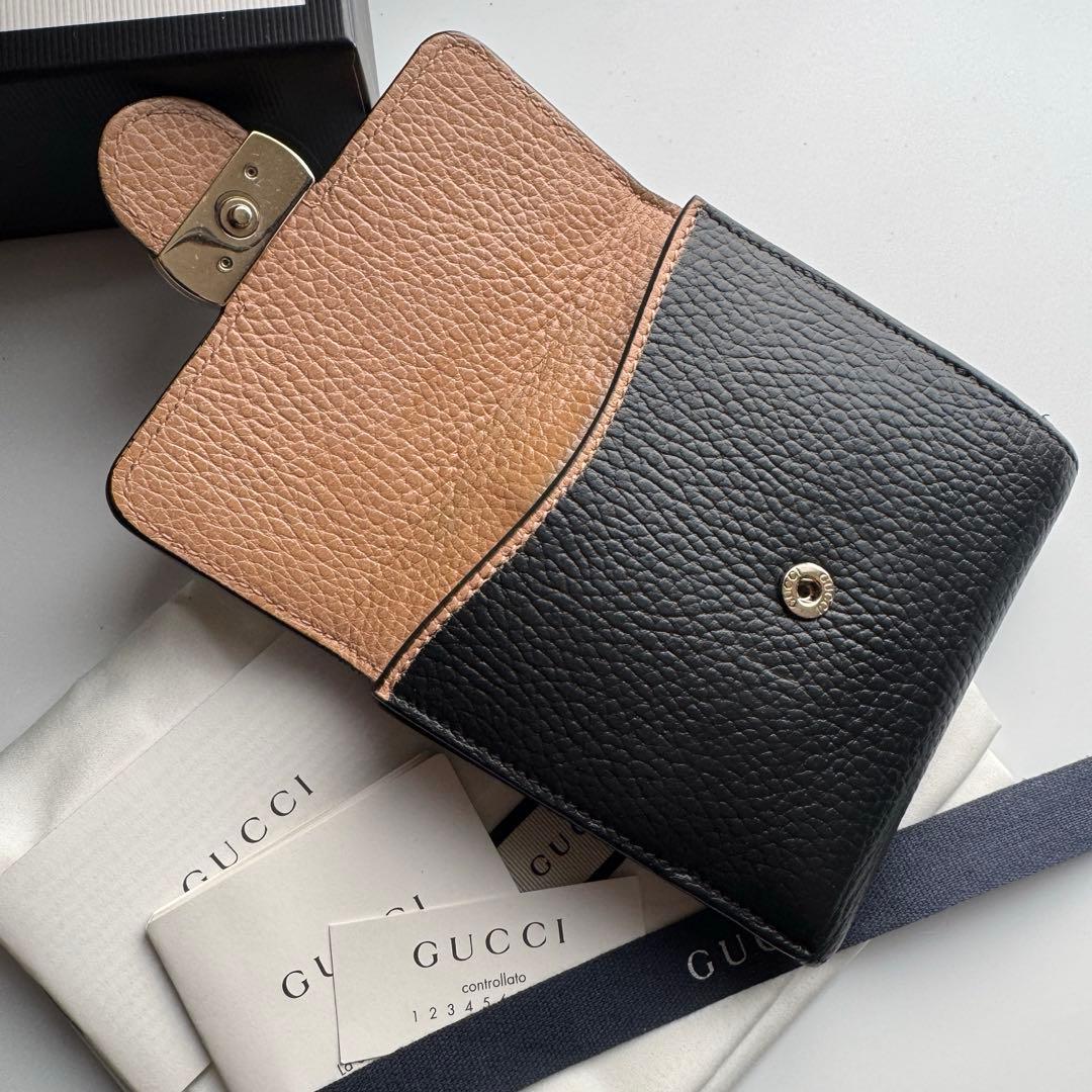 【極上美品】 276 GUCCI グッチ インターロッキング 2つ折り 財布