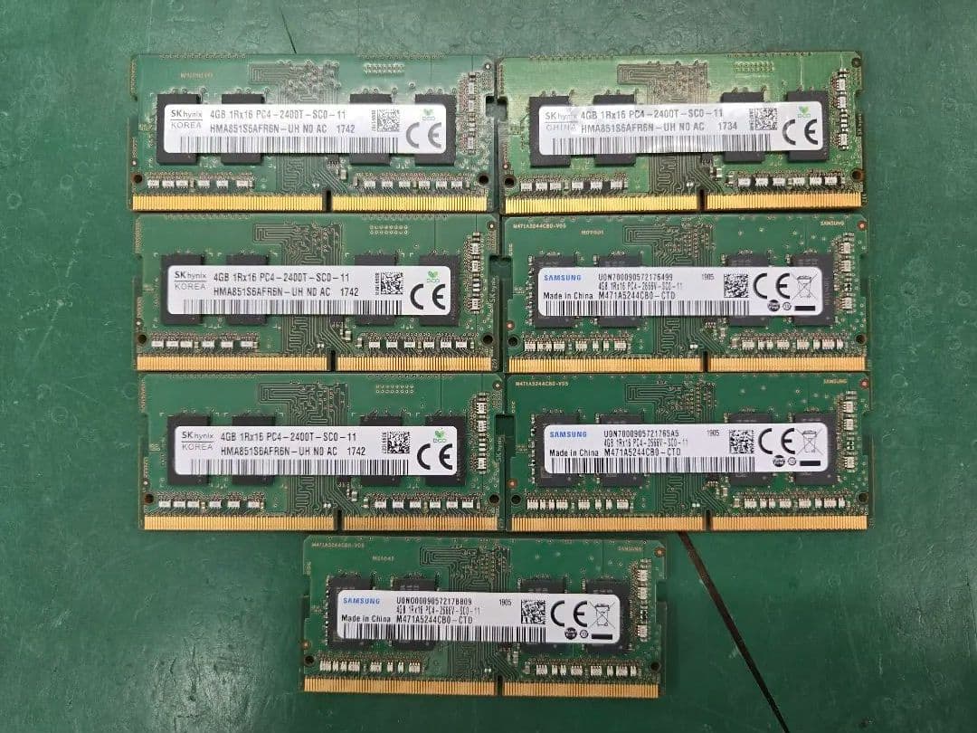 ノートPC用メモリ 4GB まとめ売り DDR4 / DDR3 動作未確認