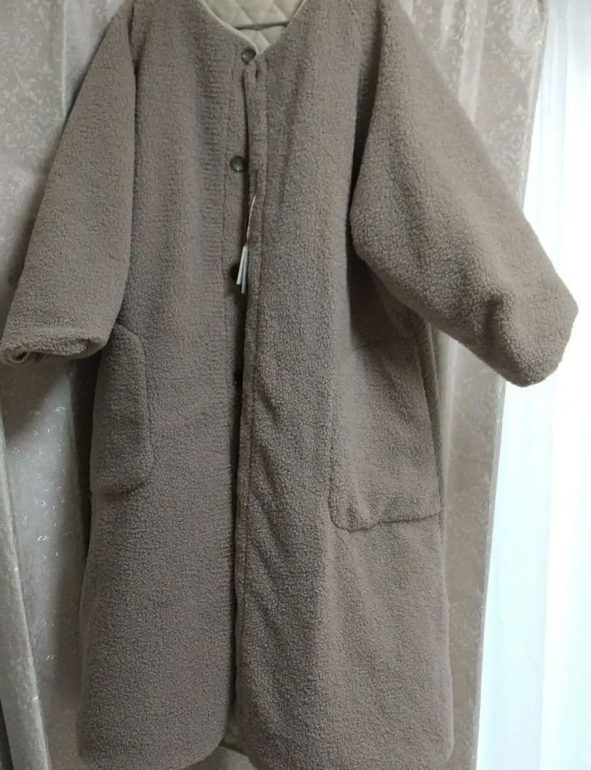 rectangular ボアキルトリバーシブルコート