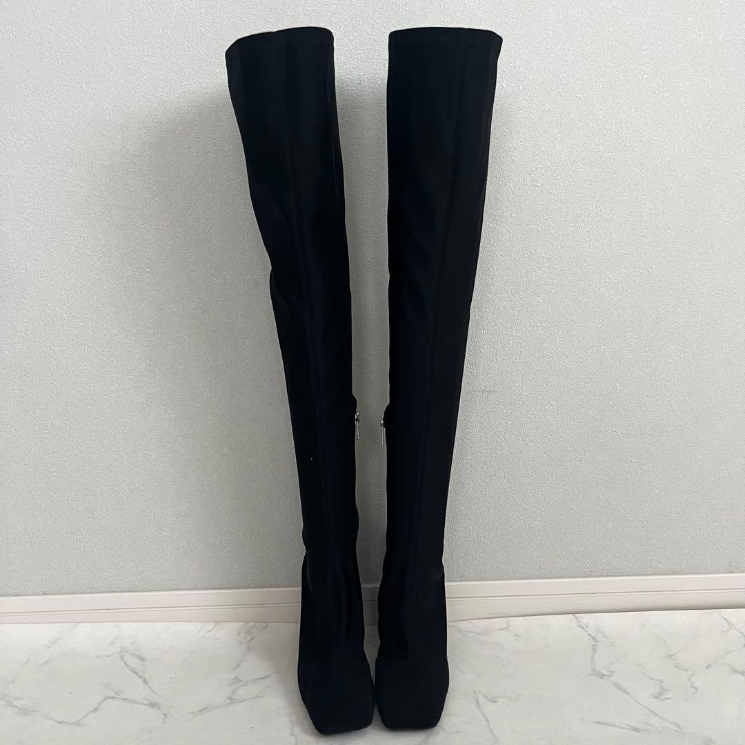 美品 YELLO TOKYO BLACK LONG ニーハイ ブーツ ロング M