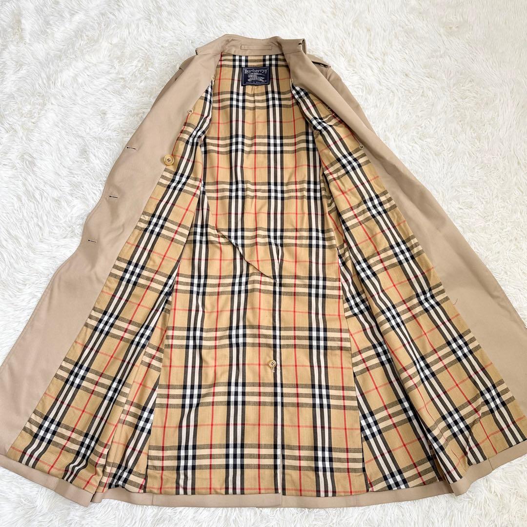 美品 バーバリーズ トレンチコート ノバチェック ベージュ ベルト 英国製