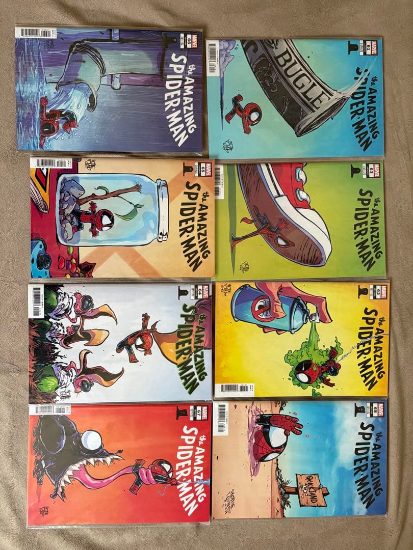 marvel アメコミskottie young カバー61冊　スパイダーマン他