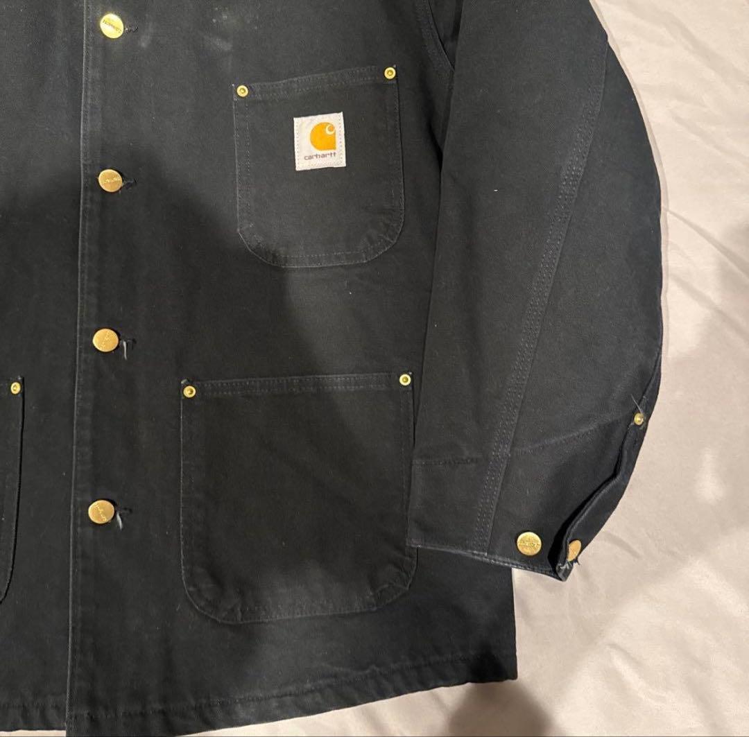 か*か様 最安!!! 極美品 Carhartt チョアコート 黒 M ダックカバ
