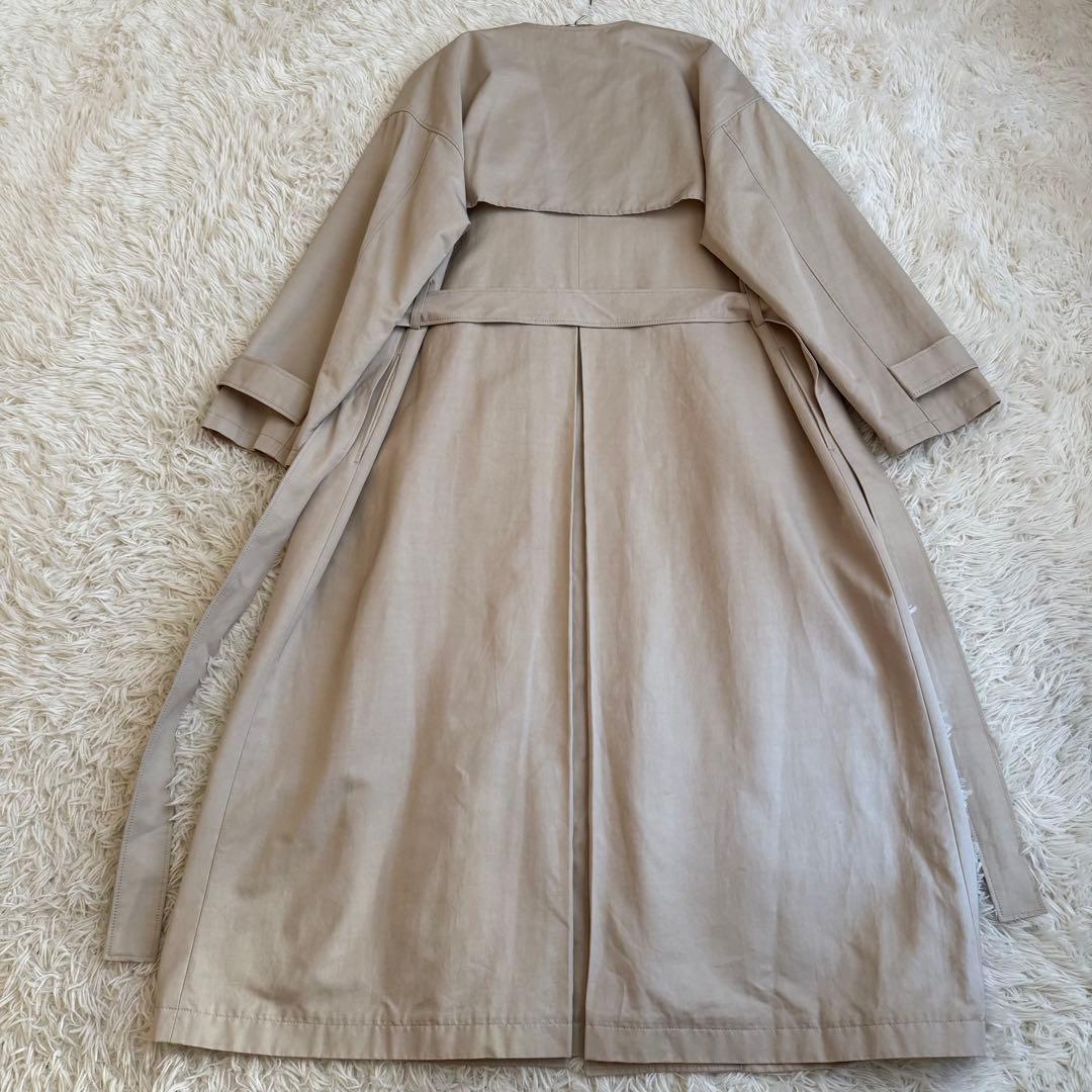 24SS Spick and Span C/Cu ノーカラートレンチコート M