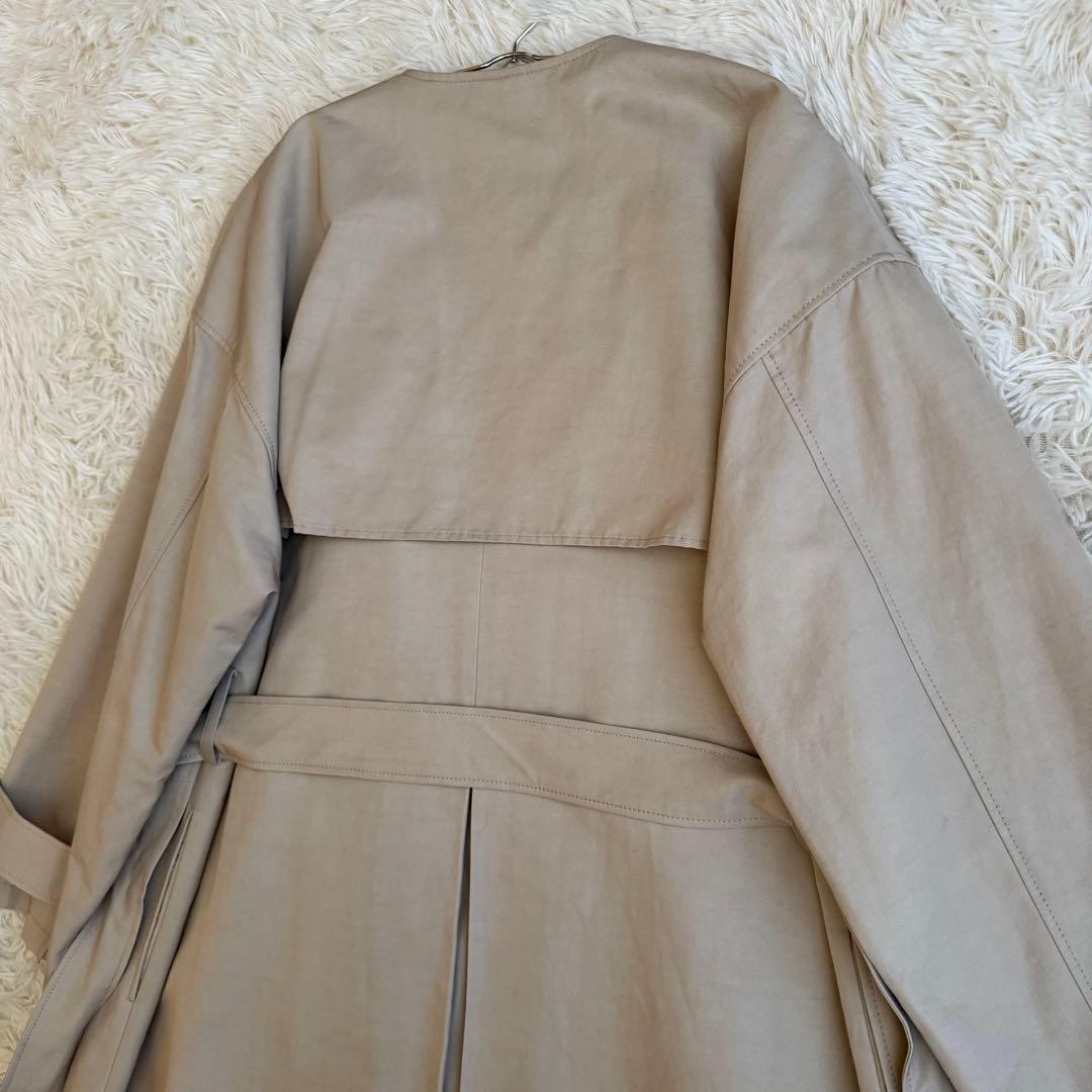 24SS Spick and Span C/Cu ノーカラートレンチコート M