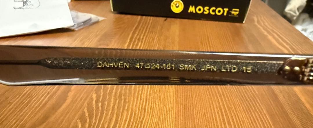 MOSCOT DAHVEN 47 JPN LTD 15 TALEX社製レンズ付属