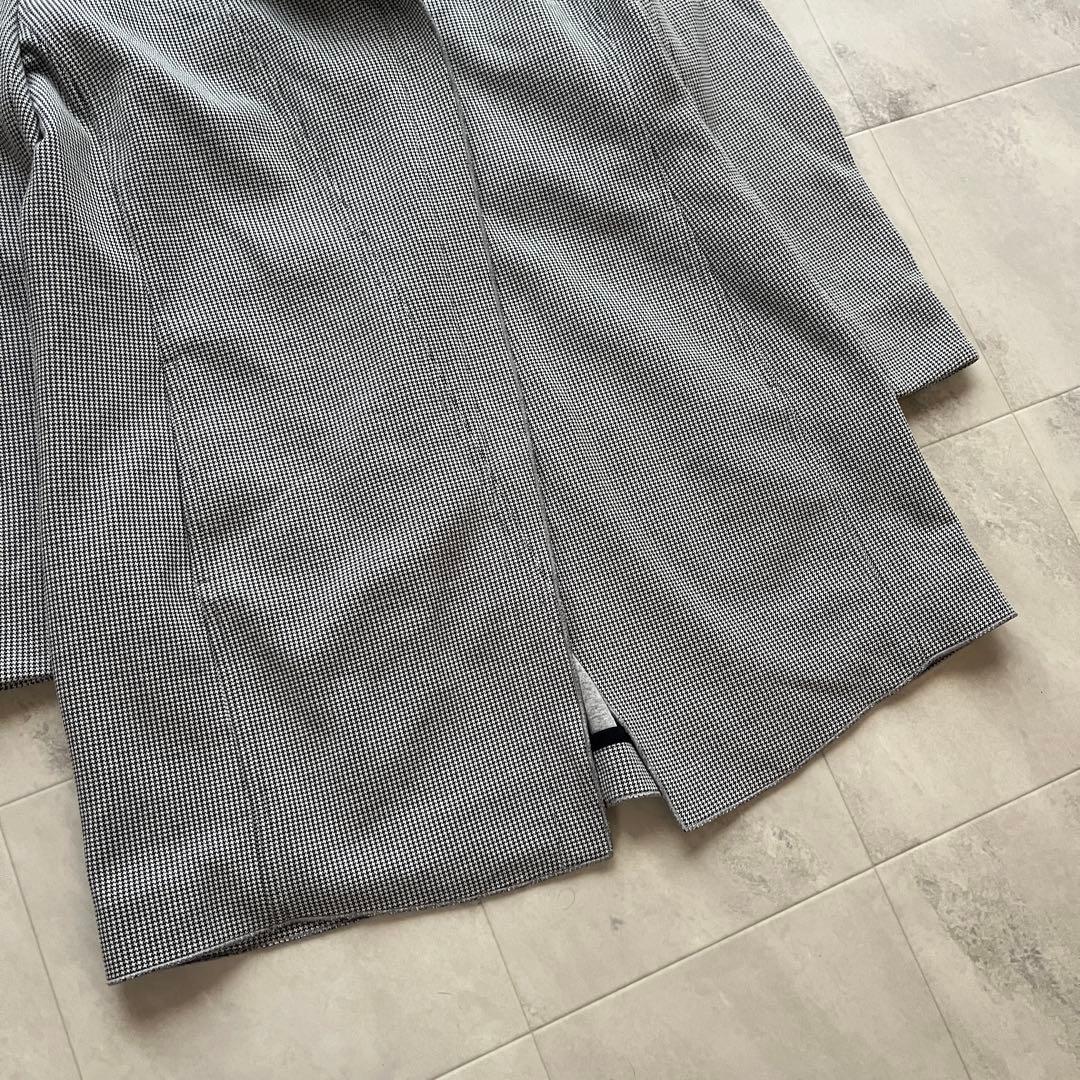 タグ付未使用♡アクリス 大きサイズ 42 XL 千鳥柄 コート 薄手 ジップ