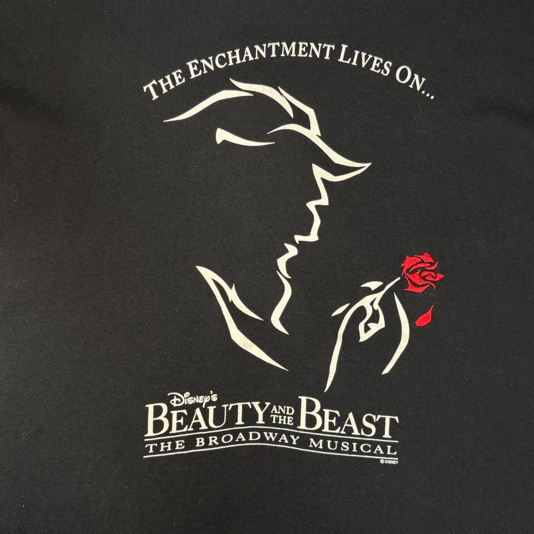 90s〜00s Disney 美女と野獣 Tシャツ L USA製 ブロードウェイ