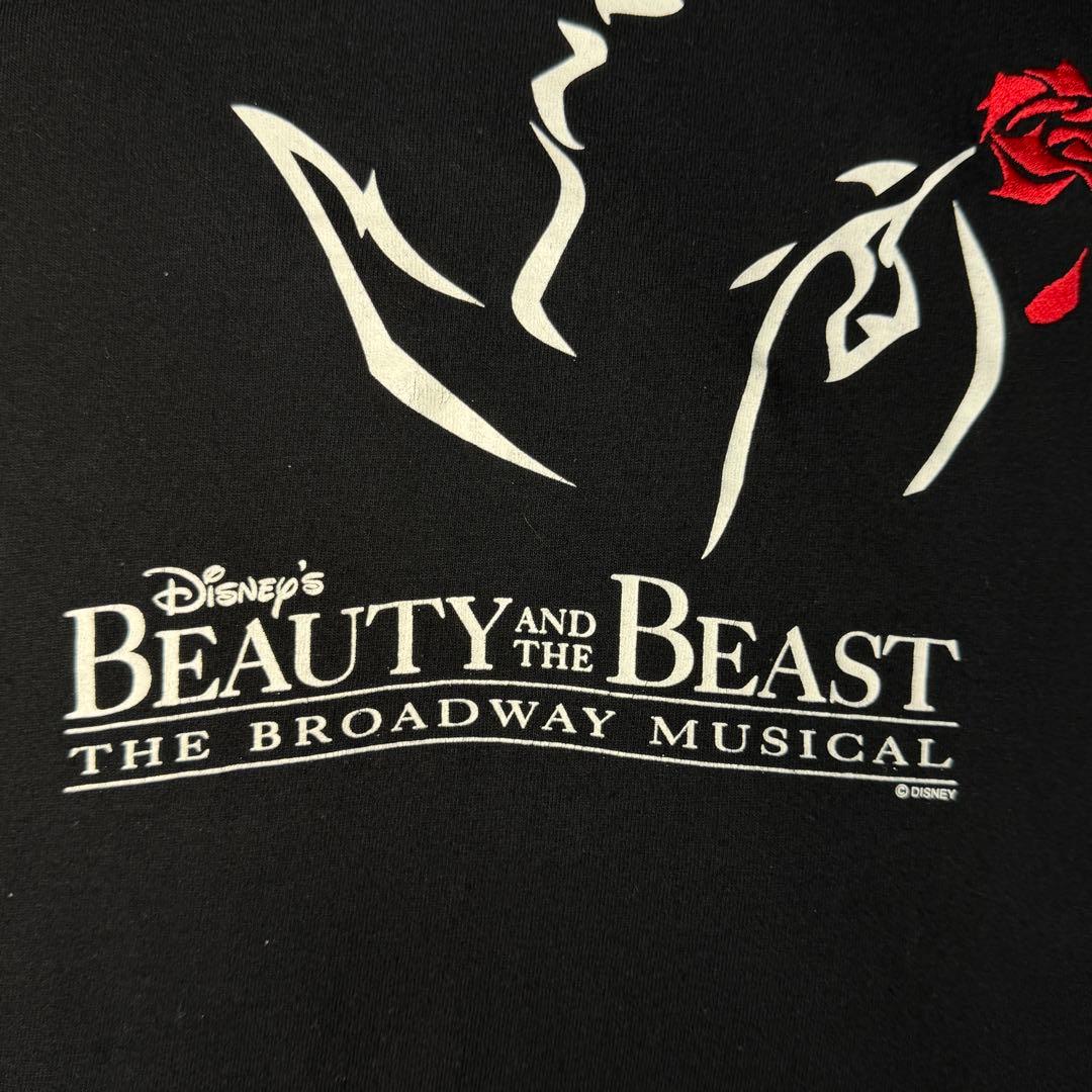 90s〜00s Disney 美女と野獣 Tシャツ L USA製 ブロードウェイ