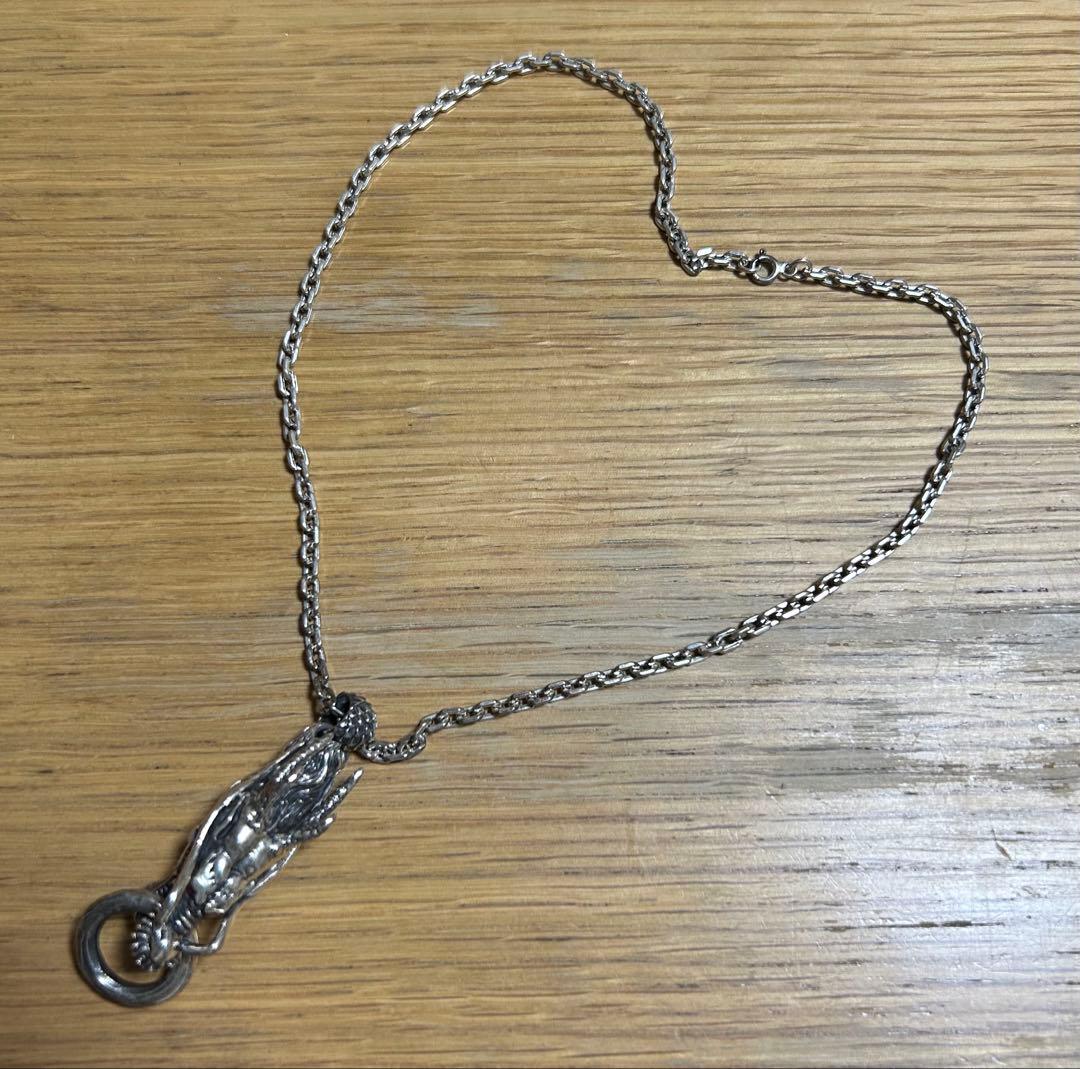 シルバー925 ドラゴンヘッド ネックレス
