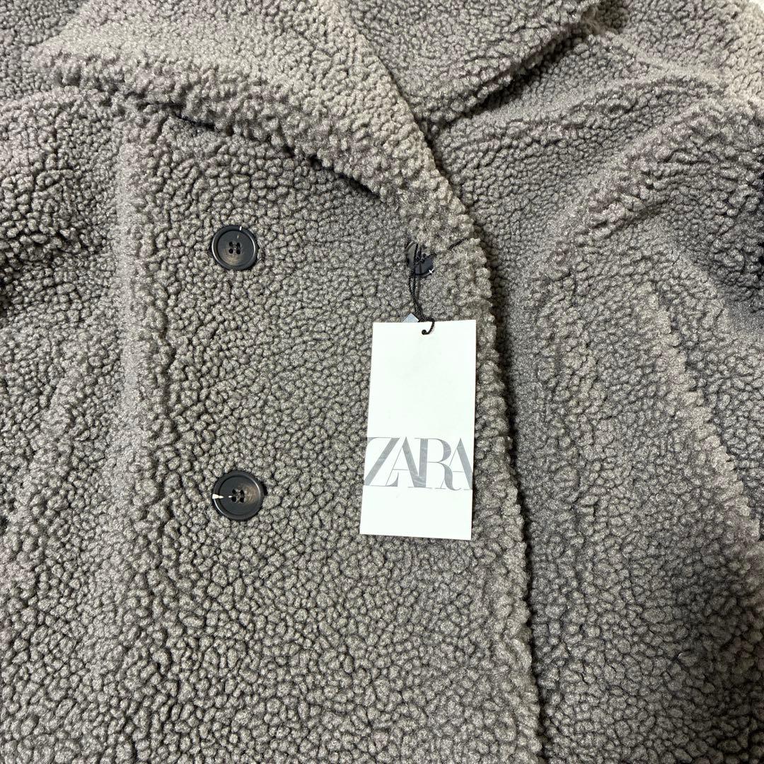 タグ付き♡ZARA ダブルブレストフェイクボアコート　テディベアコート