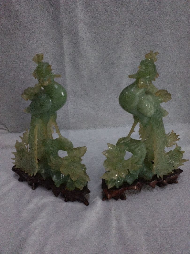 玉石彫刻　中国美術　玉細工　鳳凰
