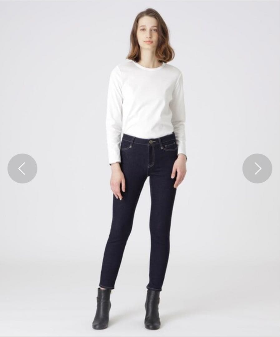 ブルーレーベルクレストブリッジ ハイストレッチ クリア デニム スキニー パンツ