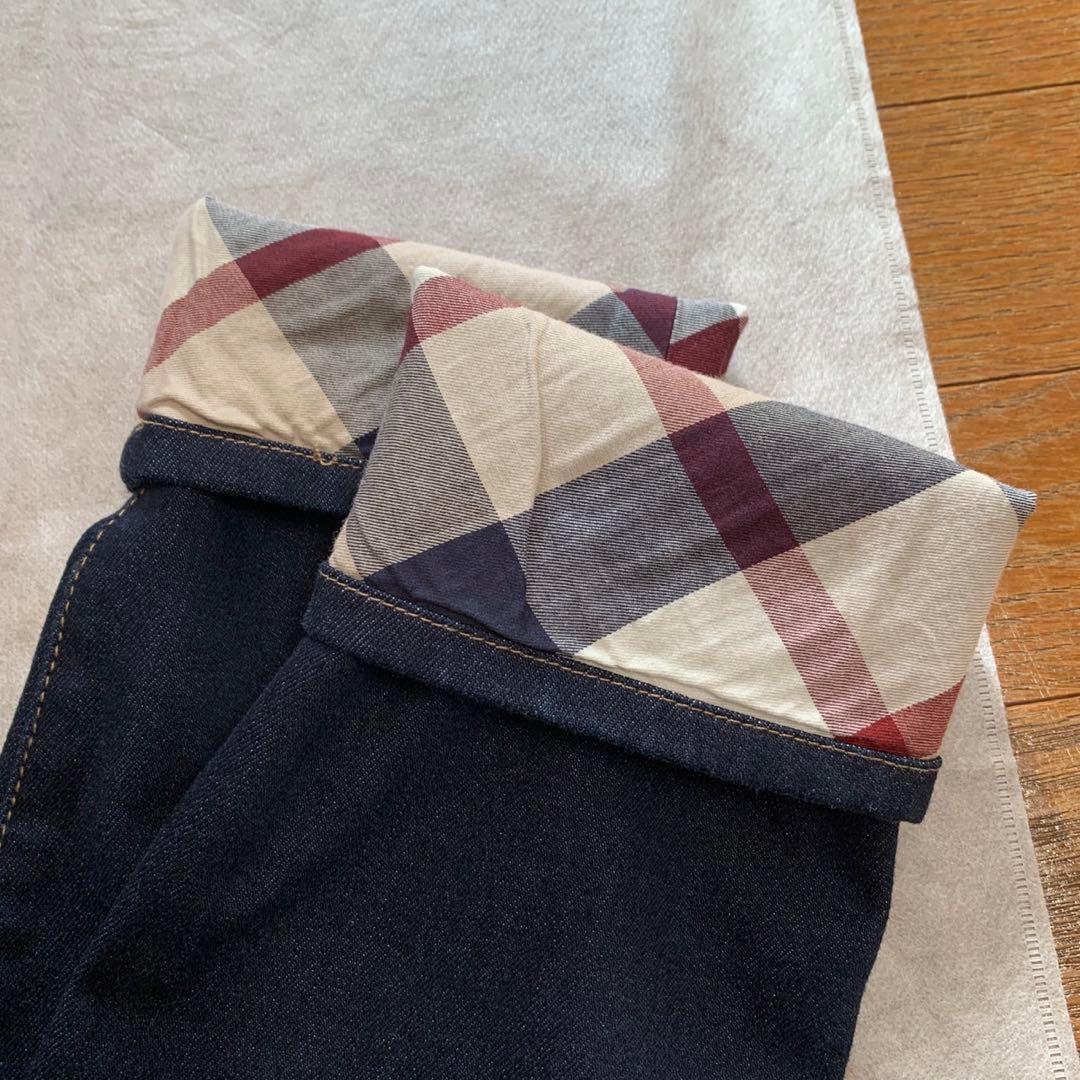 ブルーレーベルクレストブリッジ ハイストレッチ クリア デニム スキニー パンツ