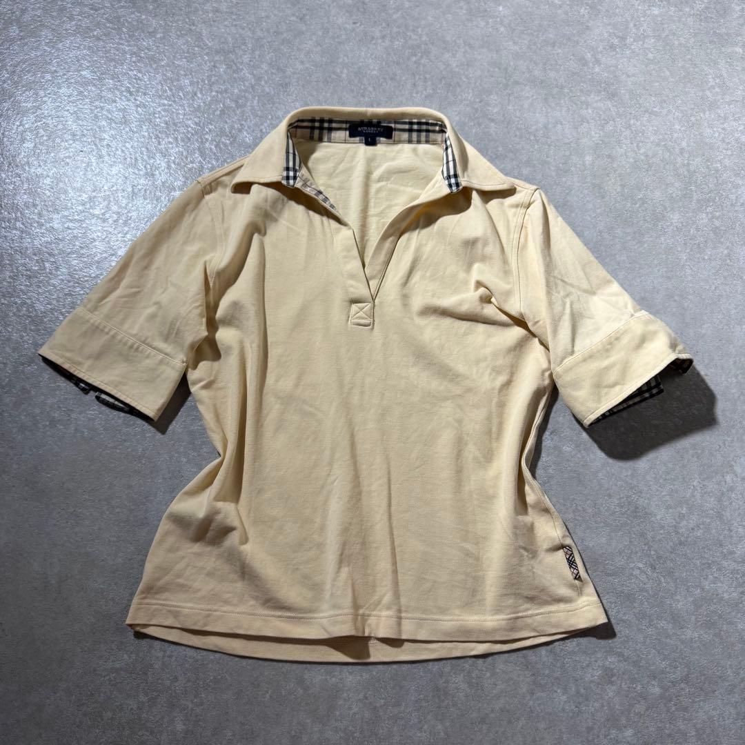 00s BURBERRY バーバリー ピチ ポロシャツ y2k平成ギャルNANA