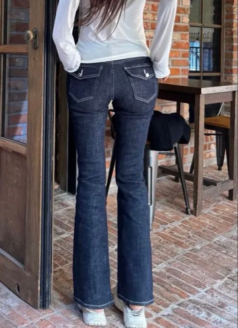 パンツ kindame Pelvic volume-up bootcut denim S