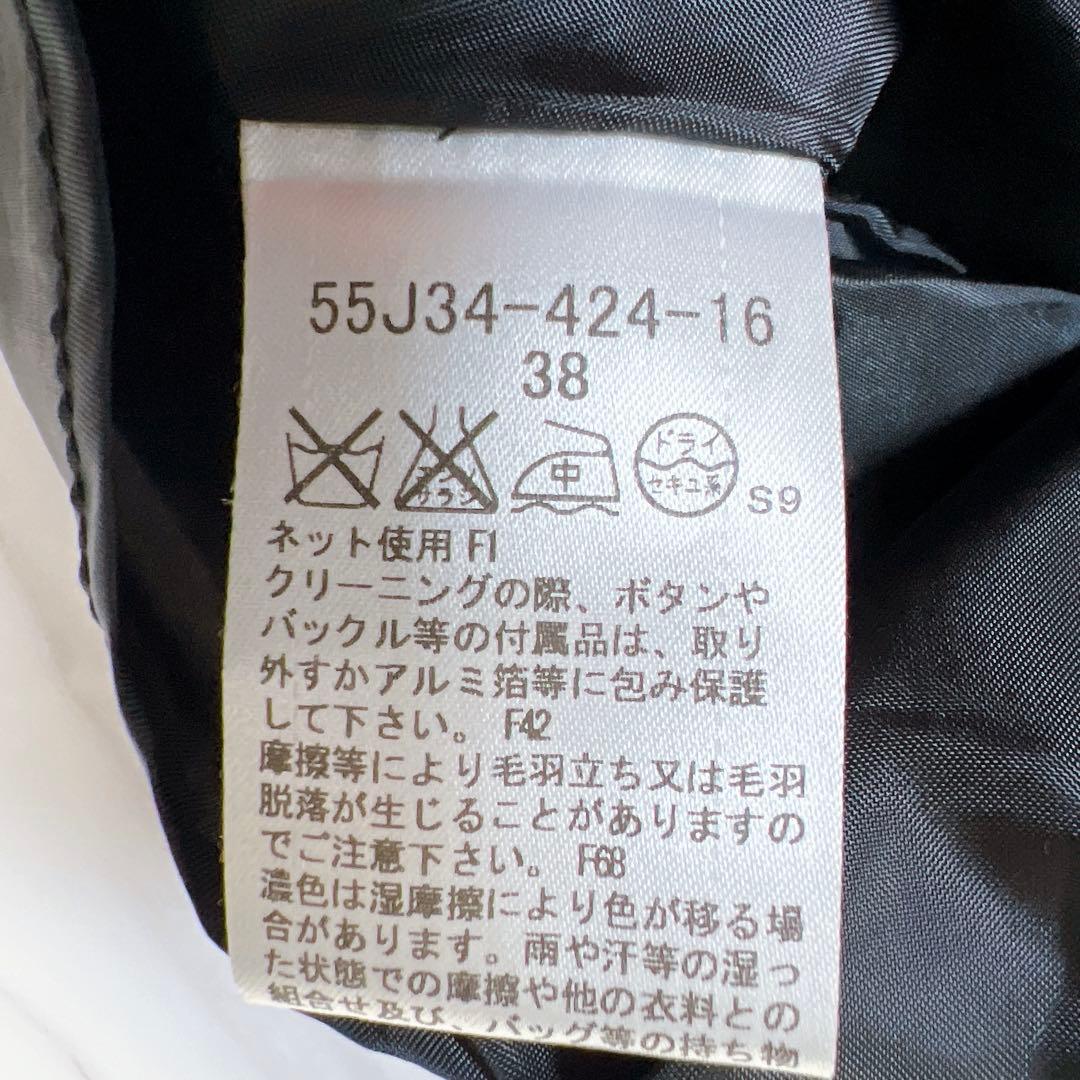 ブルーレーベルクレストブリッジ ワンピース チェック総柄 ベルト付き 38