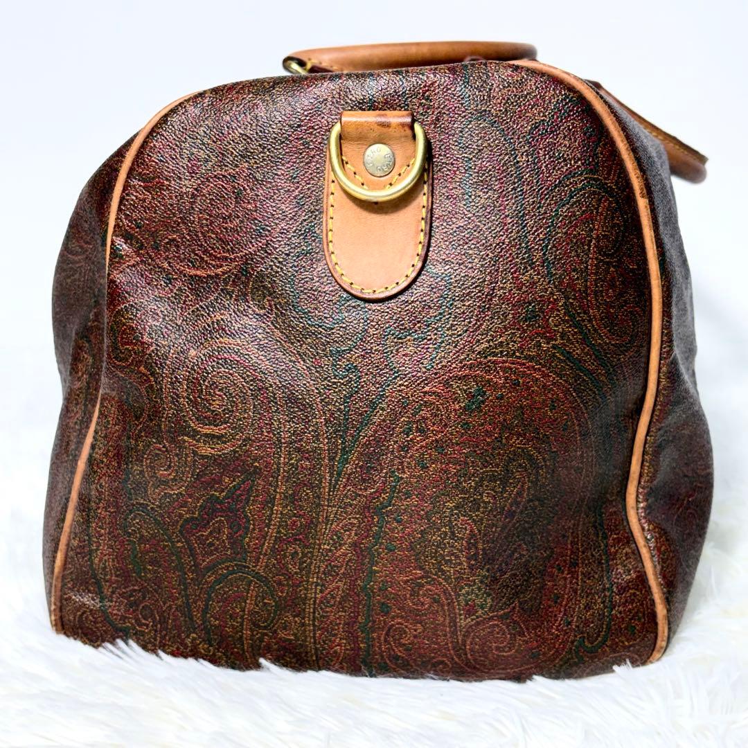 【2way】ETRO エトロ PVCレザー ペイズリー柄 ボストンバッグ