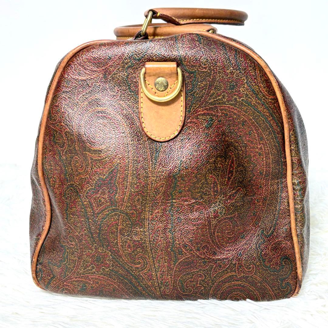 【2way】ETRO エトロ PVCレザー ペイズリー柄 ボストンバッグ
