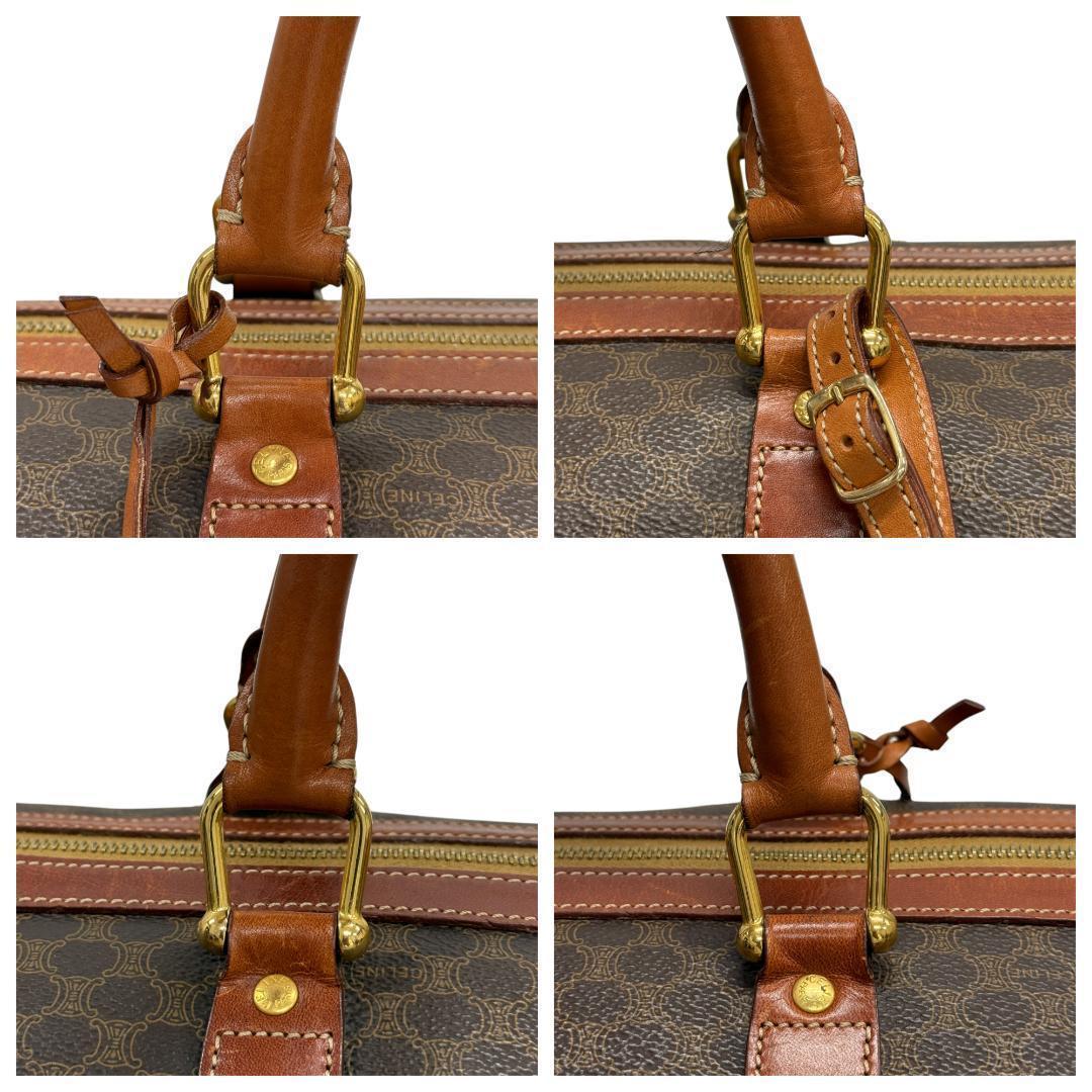 CELINE オールドセリーヌ ボストンバッグ マカダム トリオンフ 大容量