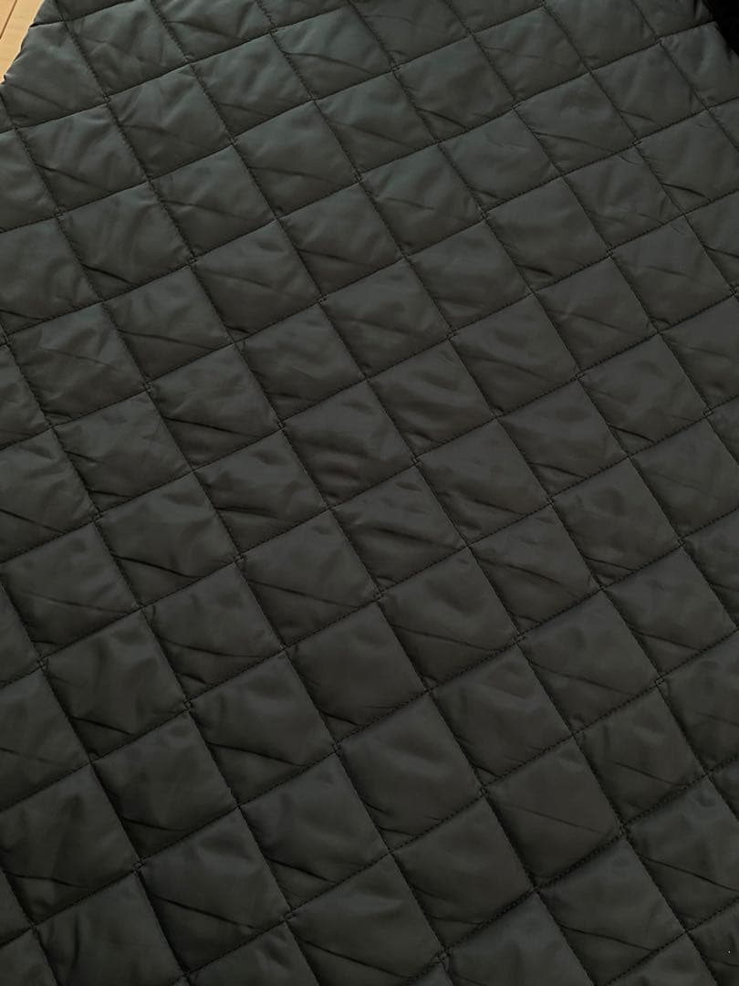 LAVENHAM キルティングロングコート　ノーカラー　ブラック　36