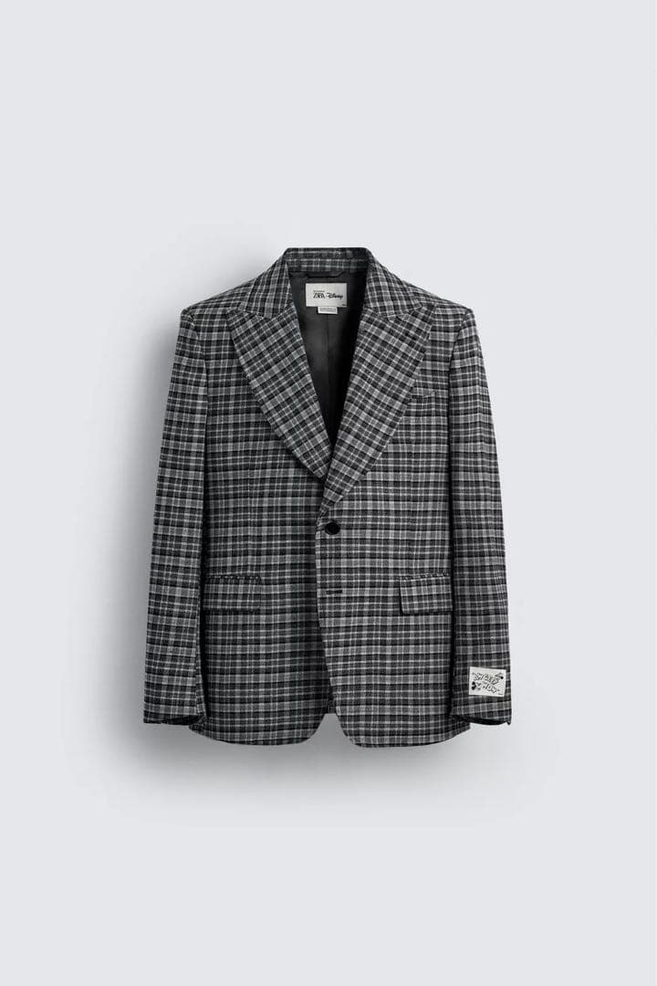 HARRY LAMBERT ZARA X DISNEYチェック柄スーツブレザー