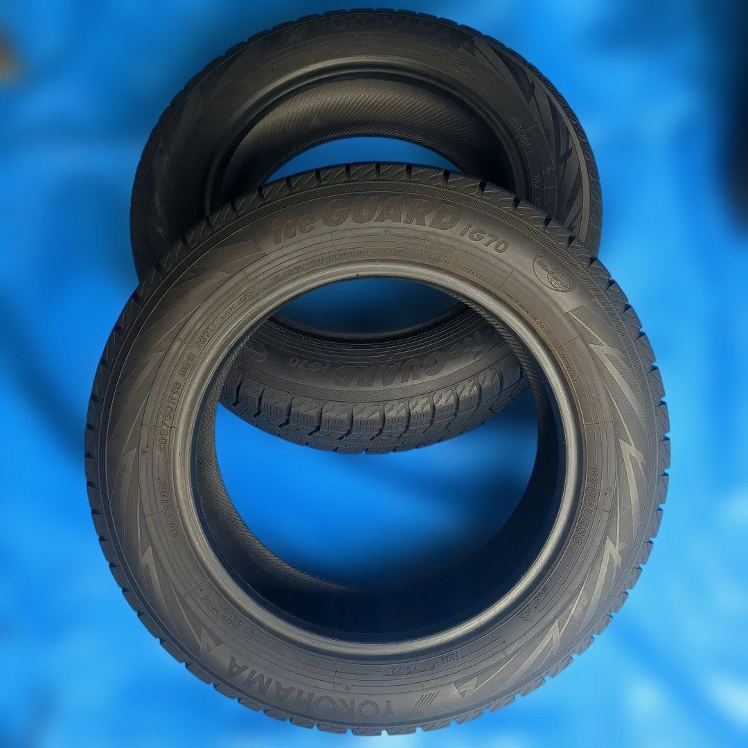 ① 205/60R16 ヨコハマiG70 バリ溝 2本 送料込み 品質良好