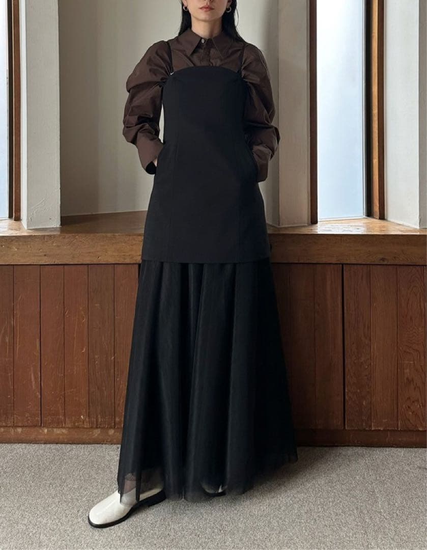 【新品】CLANE VOLUME LONG PANIER SKIRT