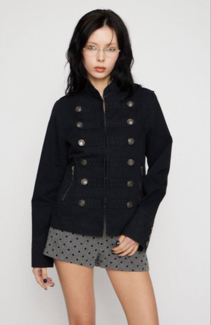 LAGUA GEM COTTON NAPOLEONジャケット ブラック