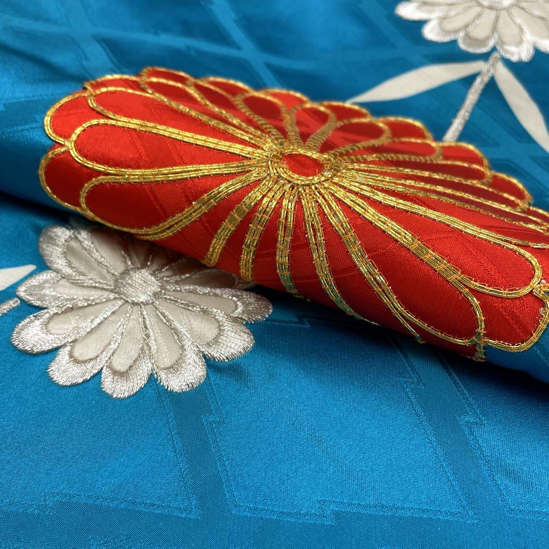 ◎mk-1308　引き振袖　お引きずり　金駒刺繍　豪華刺繍　婚礼衣装　12-25