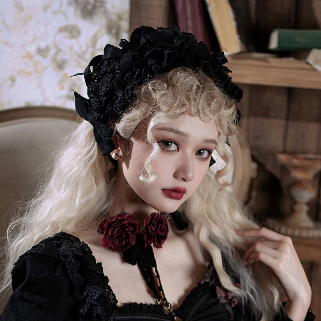 【美品】真夜中の囁きヘッドドレス 星箱Works