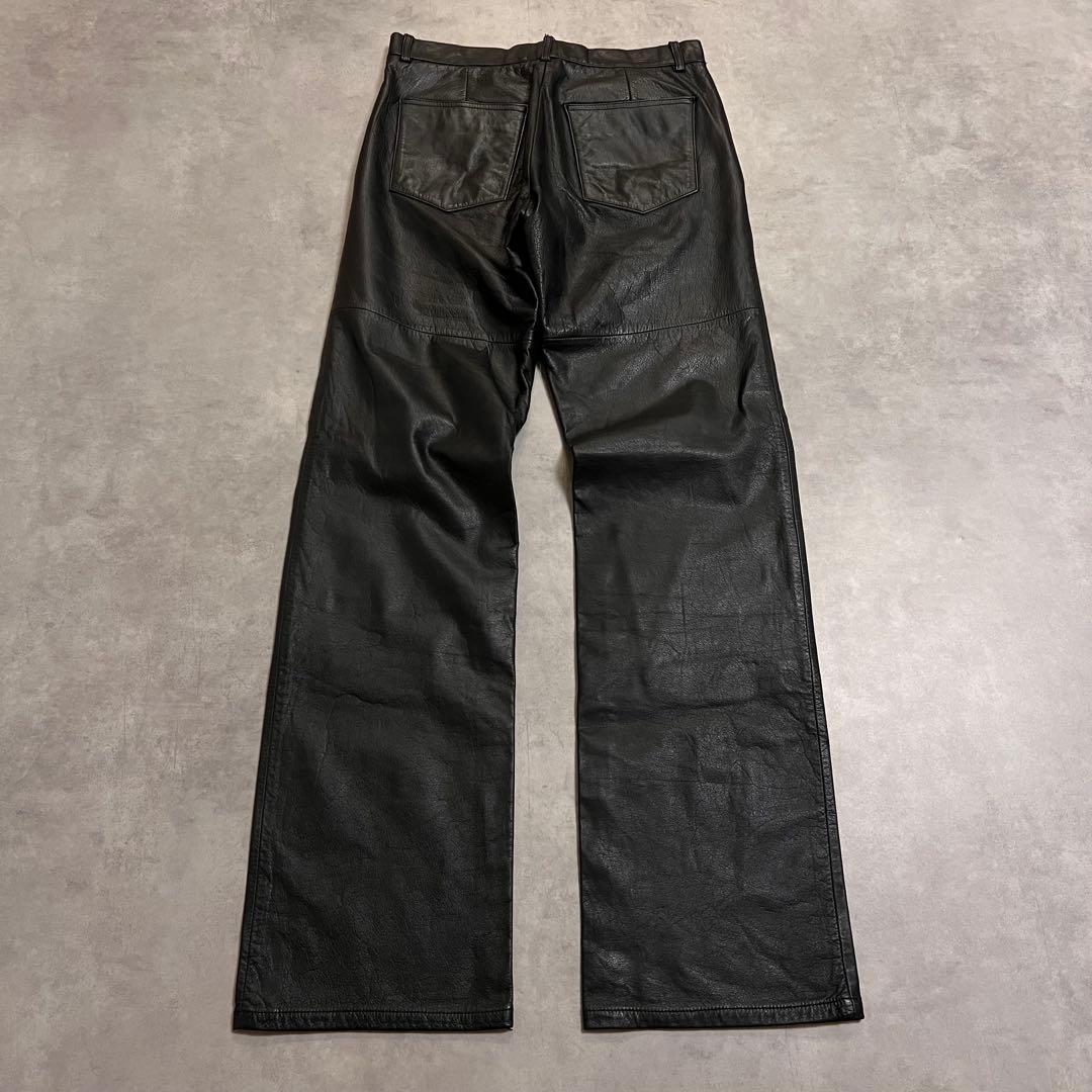 パンツ vintage 90s 00s leather straight pants