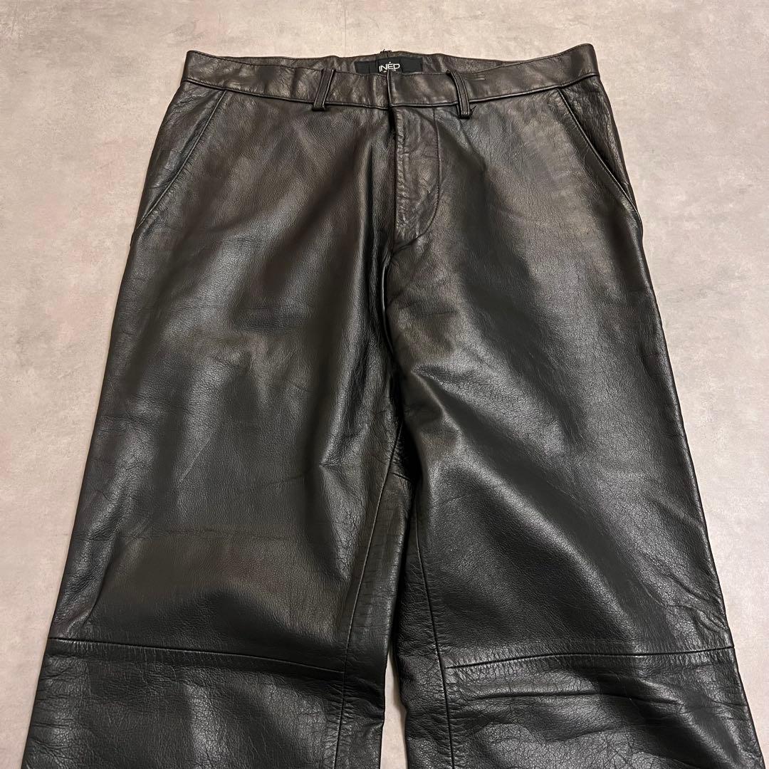 パンツ vintage 90s 00s leather straight pants