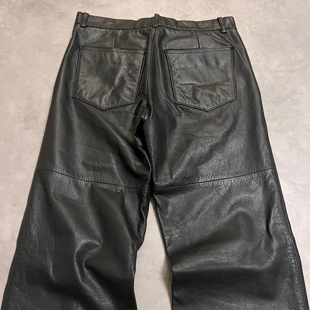 パンツ vintage 90s 00s leather straight pants