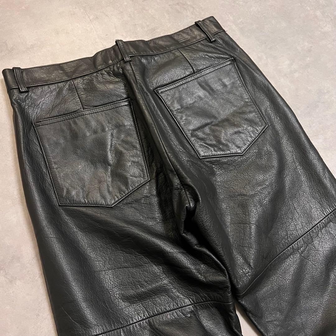 パンツ vintage 90s 00s leather straight pants