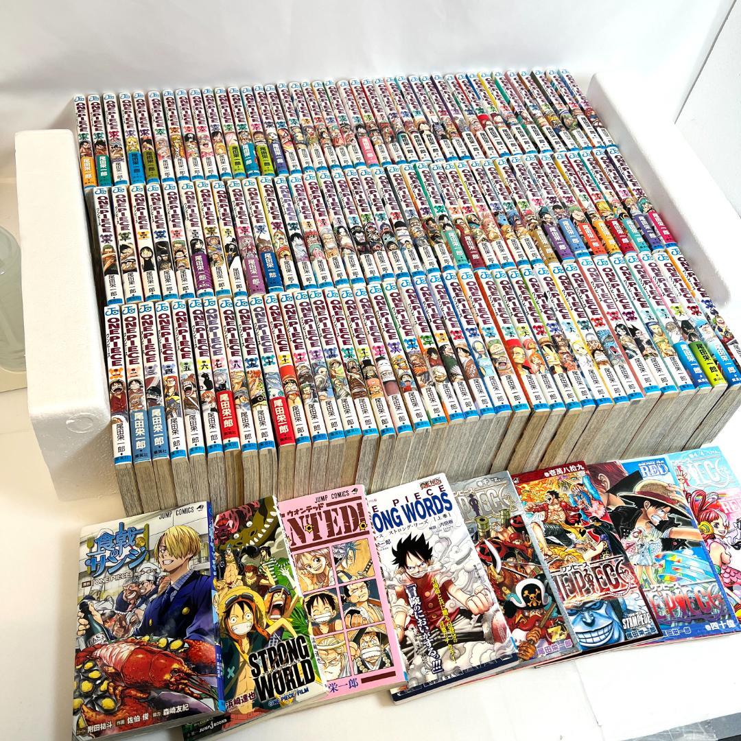 マンガ、 ワンピース 1-113+関連本8巻　(初版多数)　全巻セット
