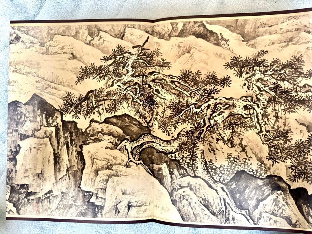 王紱 萬里江山圖 折本 中国美術 山水画 東京中央オークション