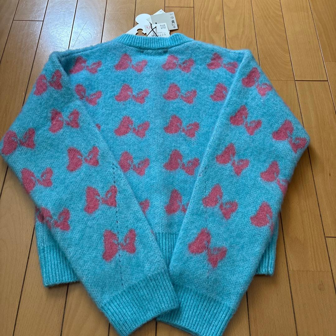 ZARA ミニーちゃん　リボン　カーディガン　Mサイズ