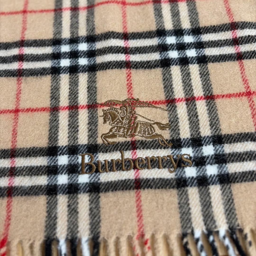 【値下げ】✨極美品✨希少バーバリーひざ掛け ホースロゴゴールド刺繍 ノバチェック