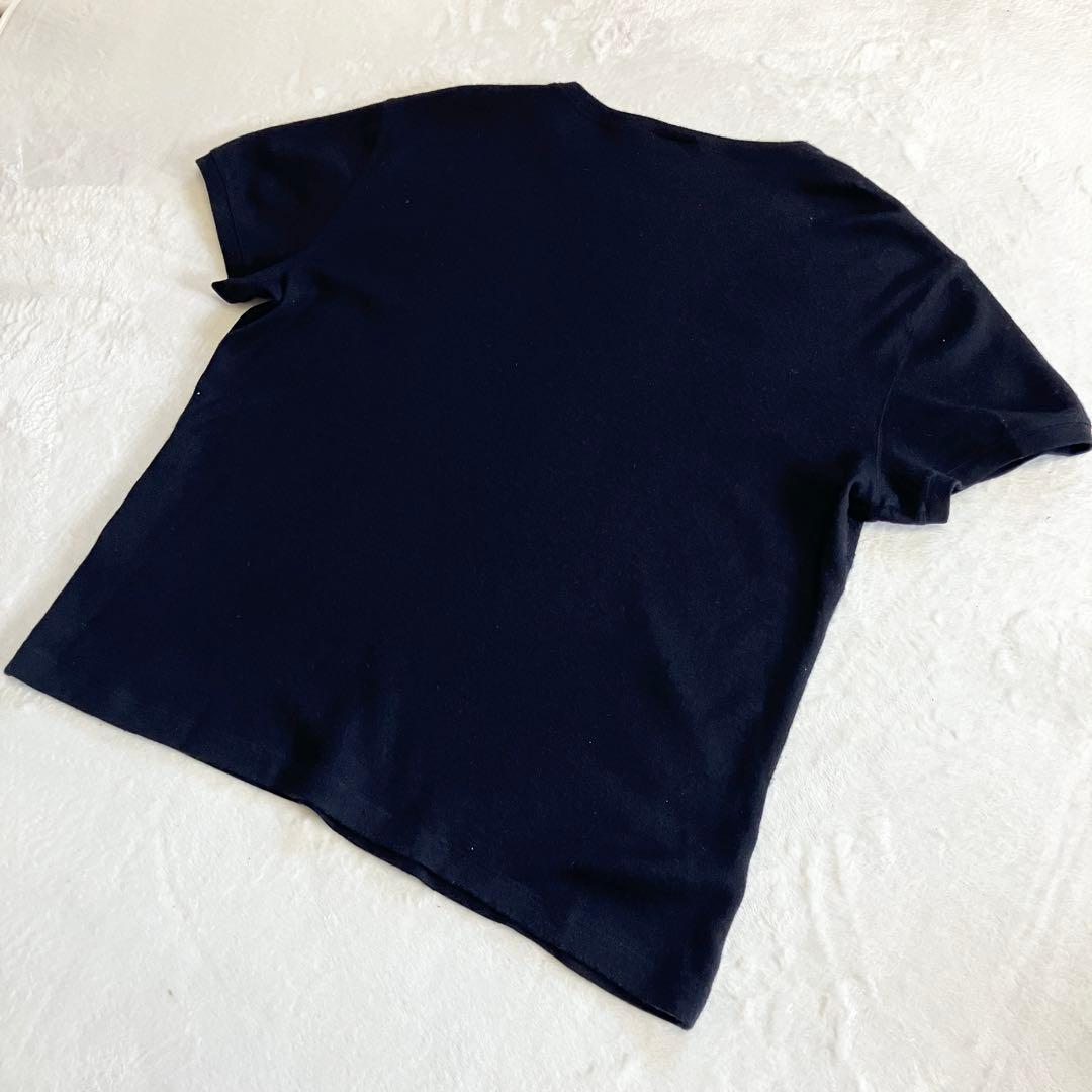 GIORGIO ジョルジオアルマーニ カシミアニットTシャツ 黒 USA36