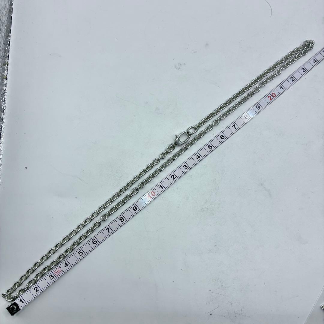 【50cm】グッチ　あずきチェーンのみ　ネックレス　シルバー　幅3.6mm