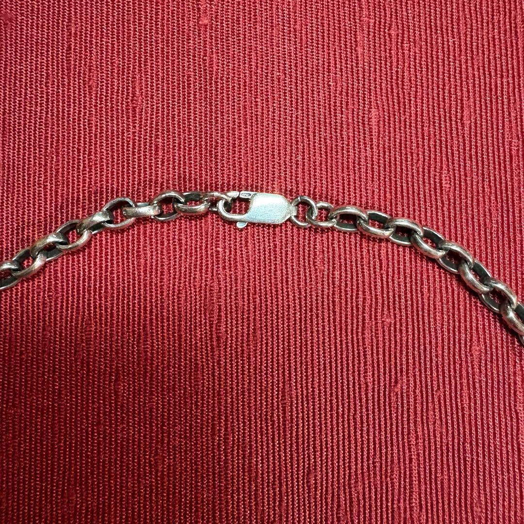 NAVAJO シルバー925 あずき 甲丸 チェーンネックレス 45cm