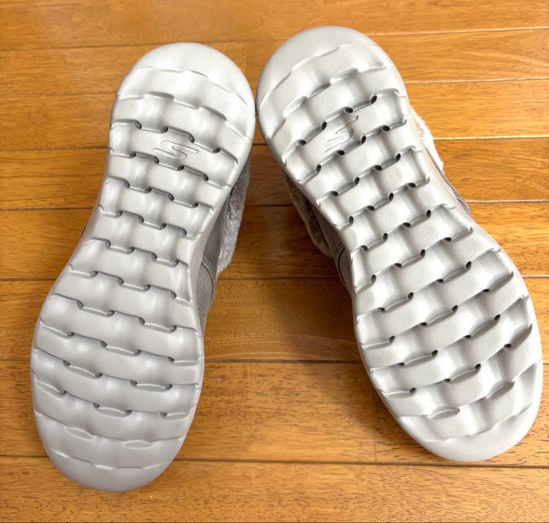 SKECHERS/スリップインズ ショートファーブーツ　25.0cm