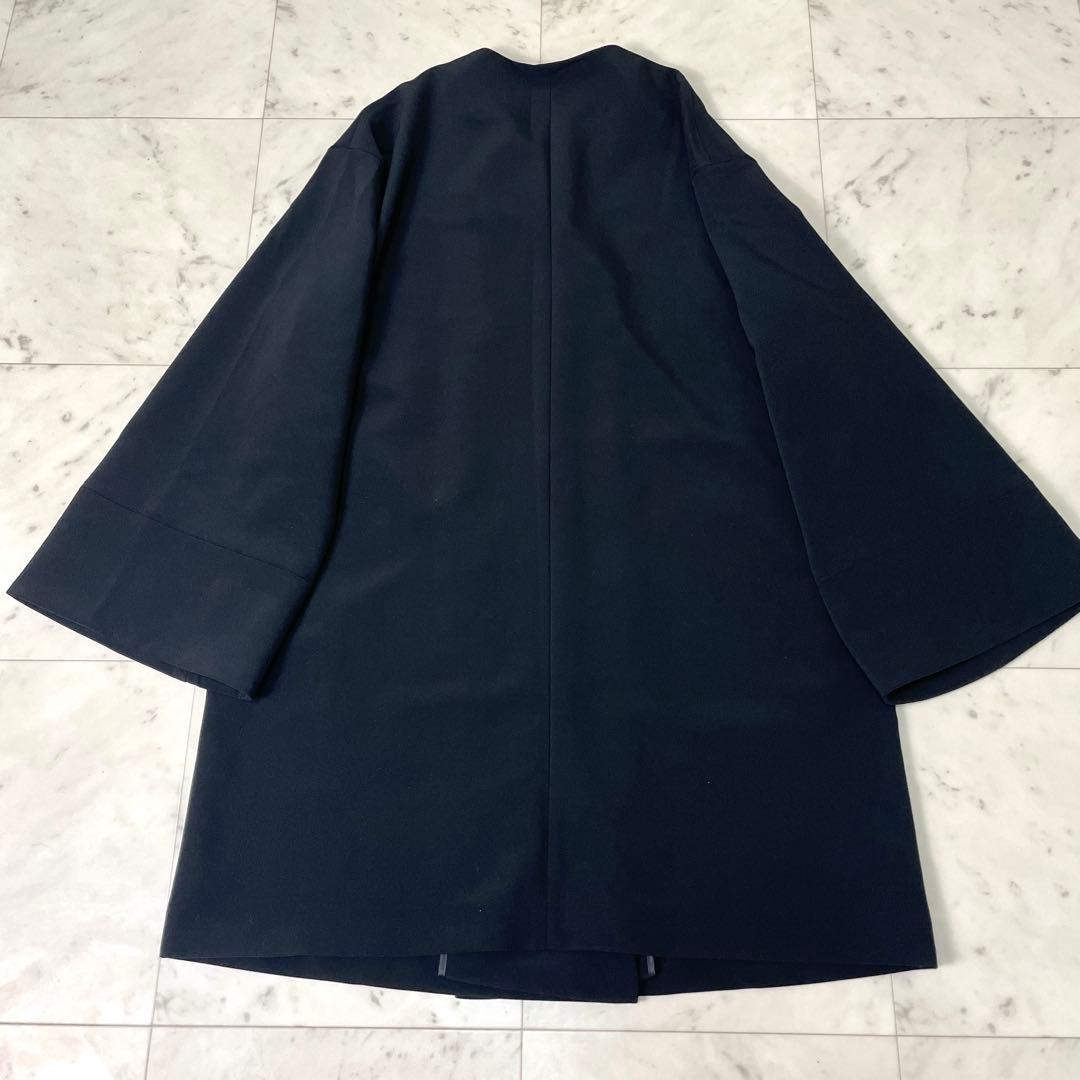 【未使用級】iCB 2024SS TaPeダブルクロス ノーカラーコート 42黒